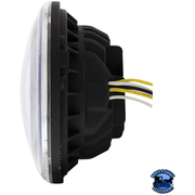 ULTRALIT - High Power LED 7" Projection Headlight With Dual Color LED Position Halo Ring #31496 HEADLIGHT Light Gray