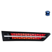 HOOD AIR INTAKE GRILLE WITH LED FOR 2018-2024 FREIGHTLINER CASCADIA 126 (Choose Color) (Choose Side) Air Intake Red LED / Passenger's Side Black