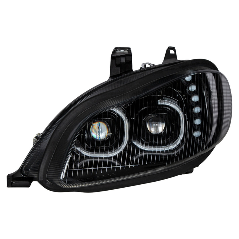 LED HEADLIGHT ASSEMBLY FOR 2003-2024 FREIGHTLINER M2 (Choose Color) (Choose Side) LED Headlight Chrome / Driver's Side,Chrome / Passenger's Side,Black / Driver's Side,Black / Passenger's Side Black