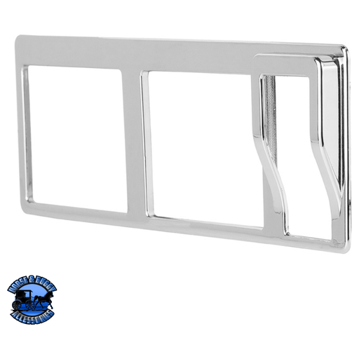 CHROME PLASTIC 7-ROCKER SWITCH BEZEL FOR 2013-2021 PETERBILT 579 #41770 Bezel Light Gray