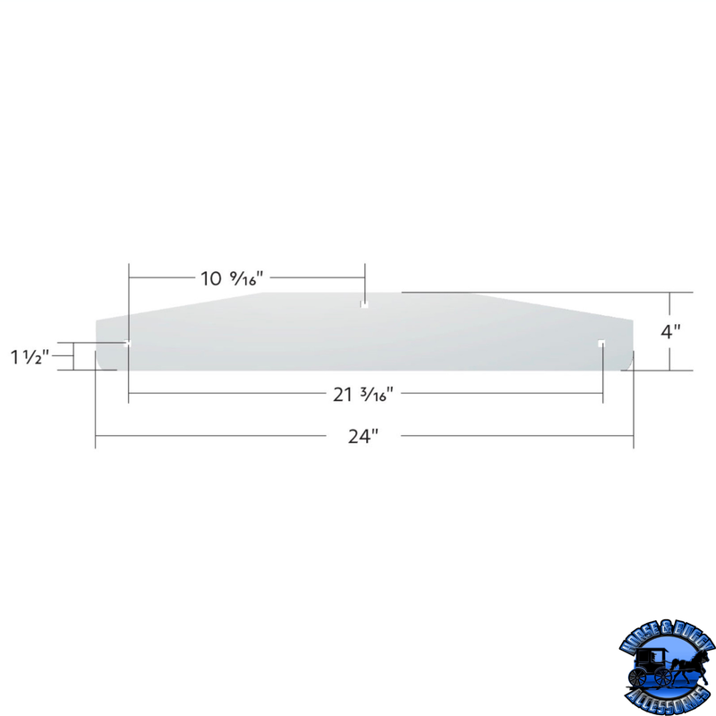 24" X 4" Stainless Steel Bottom Mud Flap Plate - Bolt Thru (Cbox/Pair) #21409CB