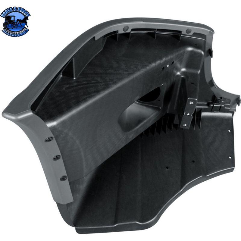 BUMPER END ASSEMBLY WITHOUT FOG LIGHT HOLE FOR 2008-2017 FREIGHTLINER CASCADIA (Choose Side) Bumper End Driver's Side,Passenger's Side Dark Slate Gray