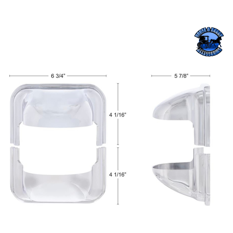 CHROME MIRROR POST COVER FOR 2008-2017 FREIGHTLINER CASCADIA #42373 Mirror Post Cover Light Gray