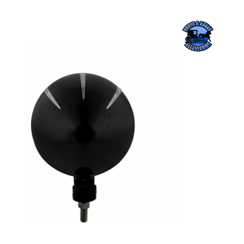 Black "Billet" Style Groove Headlight With Visor H6024 Bulb #32678 HEADLIGHT Black