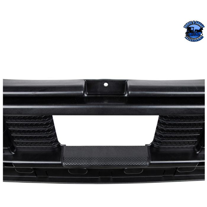 Black Complete 3-Piece Front Bumper Set (Choose Fog Light Hole) For 2008-2017 Freightliner Cascadia bumper With,Without