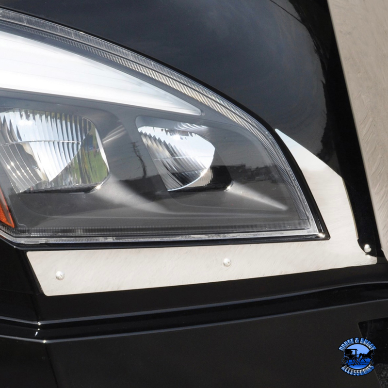 430 SS BELOW HEADLIGHT FENDER GUARDS FOR 2018-2024 FREIGHTLINER CASCADIA (PAIR) #29149 Headlight Fender Guards Dark Slate Gray