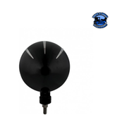 Black "Billet" Style Groove Headlight With Visor 5 LED Bulb - Chrome #32691 HEADLIGHT Black