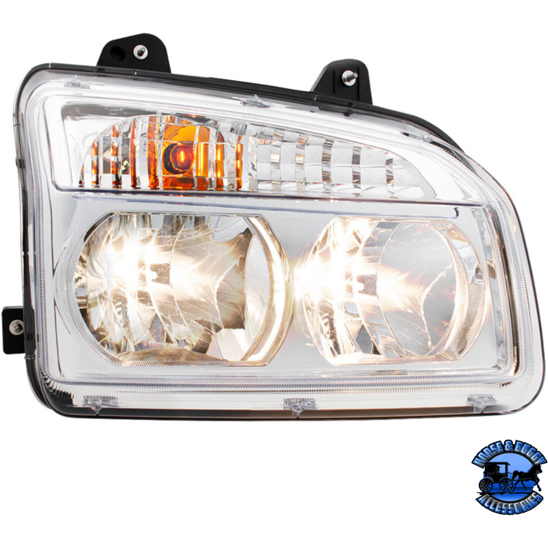 HEADLIGHT ASSEMBLY FOR 2015-2025 KENWORTH T880 (Choose Side) HEADLIGHT Passengers Light Gray