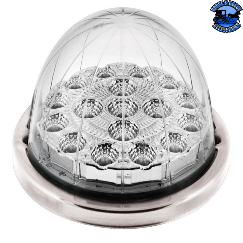 17 LED Watermelon Double Fury Light Flush Mount Kit With Low Profile SS Bezel (Choose LED Color)