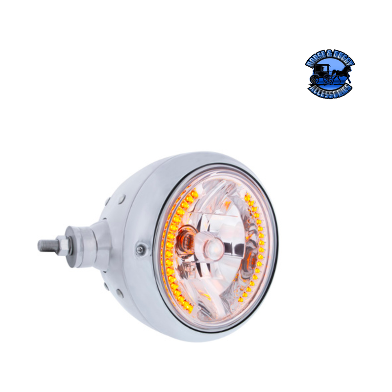 HEADLIGHT BEZEL WITH TURN SIGNAL FOR 1989-2009 FREIGHTLINER FLD (Choose Side) Headlight Bezel Driver's Side,Passenger's Side Light Gray