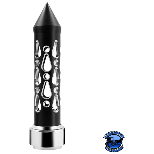 THREAD-ON BROOKLYN STYLE SPIKE GEARSHIFT KNOB WITH 9/10 SPEED ADAPTER - MATTE BLACK/VERTICAL #71201 Knob Light Gray