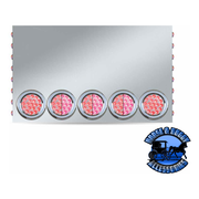 Trux (20" Drop) LED Rear Center Panel 4" & 3/4" LEDs 304 Stainless Steel (choose color) REAR CENTER PANEL Red/Pink Dual - Clear Lens Gray