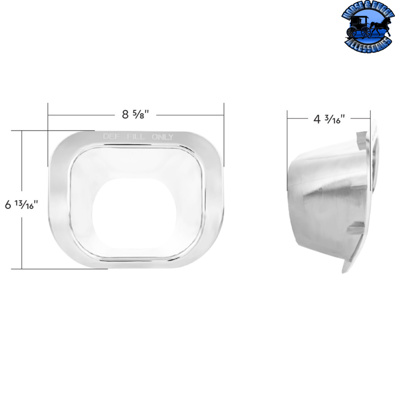 42002 Chrome Plastic DEF Filler Trim For 2012-2021 Peterbilt 579