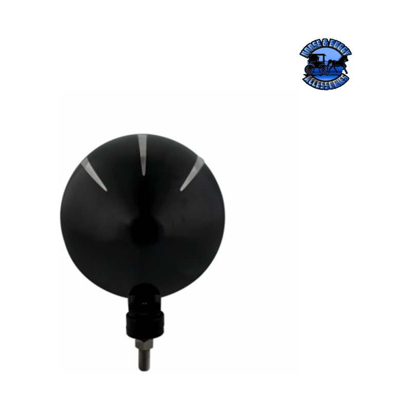 Black "Billet" Style Groove Headlight H4 Bulb With 34 White LED #32668 HEADLIGHT Black