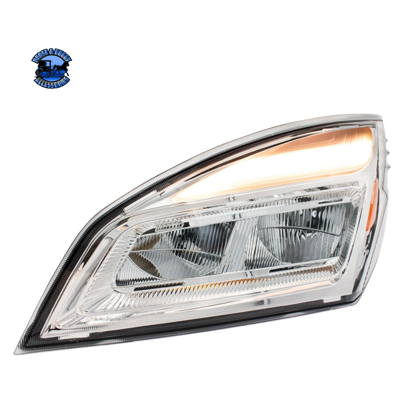 HIGH POWER LED HEADLIGHT FOR 2018-2024 FREIGHTLINER CASCADIA (Choose Color) (Choose Side) HEADLIGHT Chrome / Driver's Side,Chrome / Passenger's Side,Black / Driver's Side,Black / Passenger's Side Light Gray