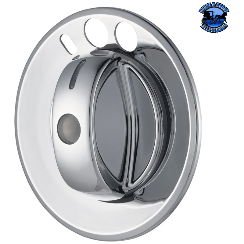 CHROME PLASTIC 2-PIECE HEADLIGHT SWITCH COVER FOR 2008-2017 FREIGHTLINER CASCADIA #42066 Headlight Switch Cover Light Slate Gray