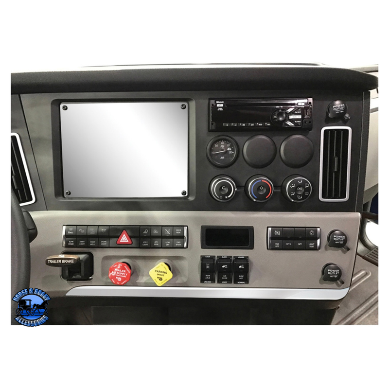 CHROME PLASTIC CENTER DASH LOWER PANEL EDGE TRIM FOR 2018-2023 FREIGHTLINER CASCADIA #42440 DASH TRIM Dark Slate Gray