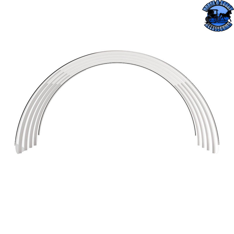 80" 430 Stainless Steel (18ga) Single Axle Fender - SR Series (Pair) #10617