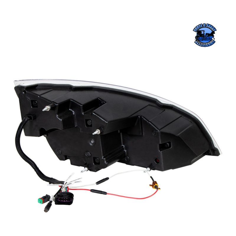 10 LED PROJECTOR HEADLIGHT WITH LED SEQUENTIAL TURN & DRL FOR 2018-2024 CASCADIA (Choose Color) (Choose Side) HEADLIGHT Chrome / Driver's Side,Chrome / Passenger's Side,Black / Driver's Side,Black / Passenger's Side Black