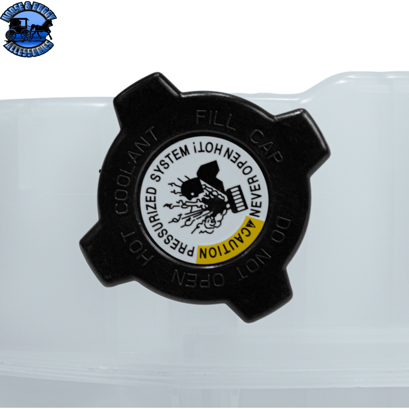 PRESSURIZED COOLANT RESERVOIR & COOLANT LEVEL SENSOR FOR 2017-2021 KENWORTH T680 #26008 Coolant Reservoir and Sensor Light Gray