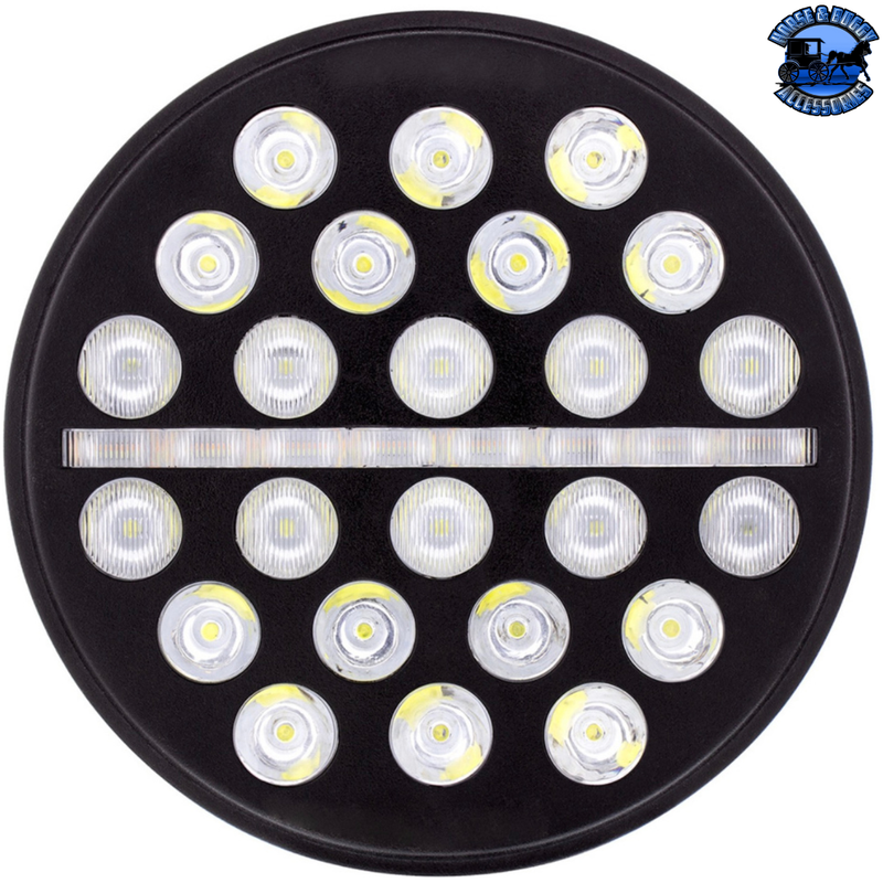 ULTRALIT - 24 HIGH POWER LED CIRCULAR LIGHT WITH DUAL COLOR LED POSITION LIGHT BAR #36452 LED Circular Light Black