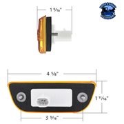 3 LED CAB LIGHT FOR 2013-2021 PETERBILT 579 & KENWORTH T680/T770/T880 -AMBER LED/LENS #36808 CAB LIGHT Wheat