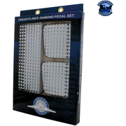 Chrome Billet Aluminum Diamond Pedal Set For 2008-2017 Freightliner Cascadia/Coronado/M3 #70361 FOOT PEDALS Black