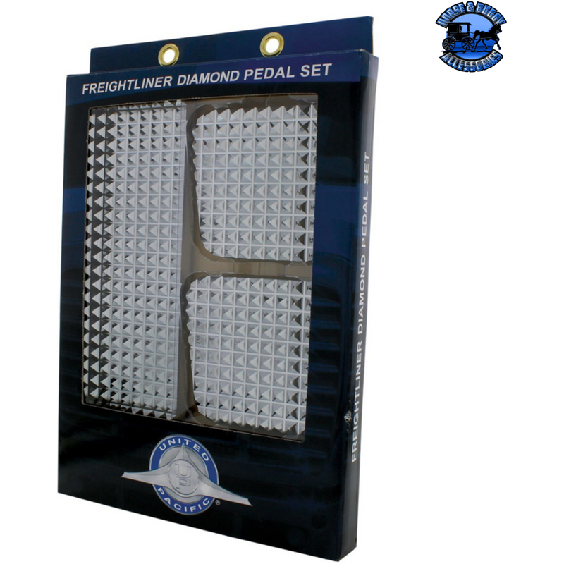 Chrome Billet Aluminum Diamond Pedal Set For 2008-2017 Freightliner Cascadia/Coronado/M3 #70361 FOOT PEDALS Black