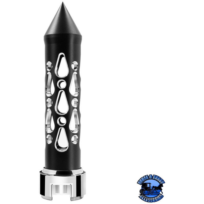 THREAD-ON BROOKLYN STYLE SPIKE GEARSHIFT KNOB WITH 13/15/18 SPEED ADAPTER - MATTE BLACK/VERTICAL #71200 Knob Light Gray