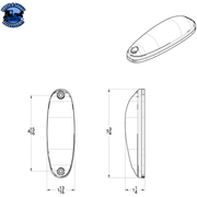 6 Amber LED Cab Light For 2008-2017 Freightliner Cascadia (Choose Color) LED Cab Light Amber,Clear Dark Slate Gray