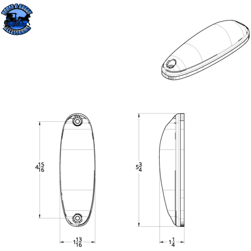 6 Amber LED Cab Light For 2008-2017 Freightliner Cascadia (Choose Color) LED Cab Light Amber,Clear Dark Slate Gray