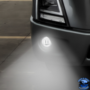 6 LED COMPETITION SERIES PROJECTOR FOG LIGHT FOR 2018-2024 VOLVO VNR (Choose Finish) FOG LIGHT Chrome,Black Dark Slate Gray