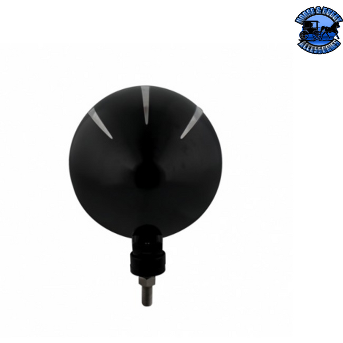 Black Black "Billet" Style Groove Headlight 5 LED Bulb - Chrome #32677 HEADLIGHT
