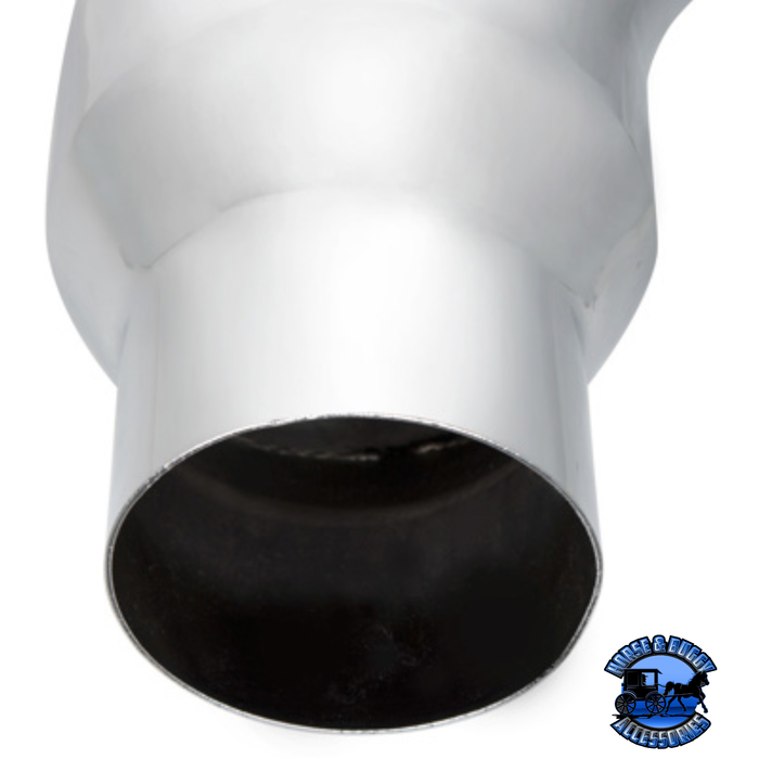 Black UNITED PACIFIC CHROME 58 DEGREE ANGLED EXHAUST ELBOWS FOR PETERBILT 379 #14-13056CP EXHAUST 5" O.D. to 5" O.D.,6" O.D. to 5" O.D.,7" O.D. to 5" O.D.,8"O.D. to 5"O.D.