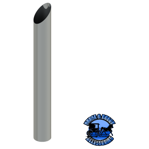 107A-068-1103 7"x68" Mitered Exhaust Stack Dark Gray