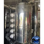 Peterbilt front air cleaner panel w/ 5 watermelon light cut outs (no lights) 22 1/4''long #ss-1743 AIR CLEANER BRACKET Dark Slate Gray