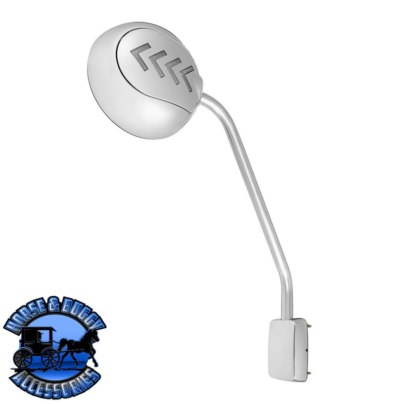 Chrome Hood Mirror Assembly With Sequential LED Turn Signal For 2013-2021 KW T680 & 2012-2021 PB 579 (Choose Side) Hood Mirror Driver,Passenger Light Gray