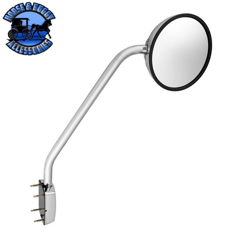 Chrome Hood Mirror Assembly With Sequential LED Turn Signal For 2013-2021 KW T680 & 2012-2021 PB 579 (Choose Side) Hood Mirror Driver,Passenger Dark Slate Gray