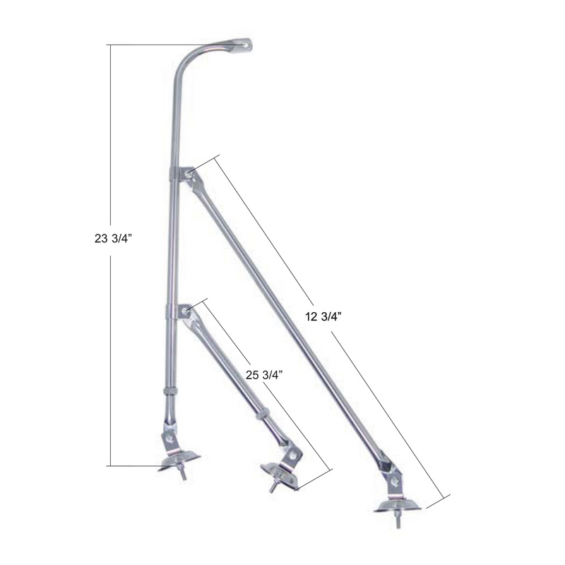Soporte de espejo de guardabarros de trípode inoxidable