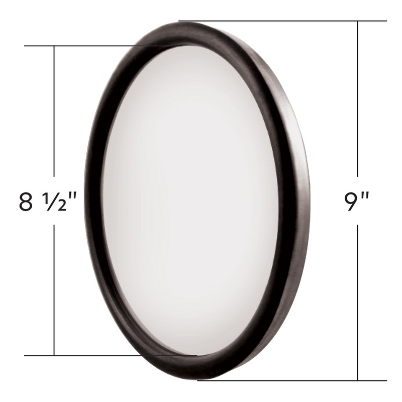 8-1/2" Stainless Steel Convex Mirror - 320R With Centered Mounting Stud