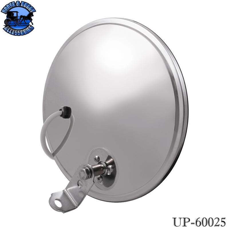 Espejo convexo de acero inoxidable de 8-1/2" - 320R con perno de montaje desplazado