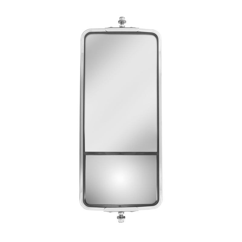 7" X 16" West Coast Mirror With Convex Lower Mirror & Stainless Housing - Non Heated
