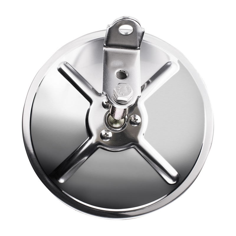 6" Stainless Steel Convex Mirror With Centered Mounting Stud