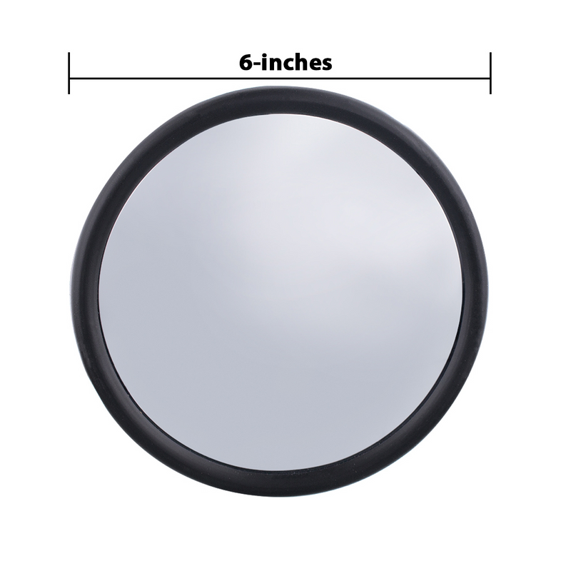 6" Stainless Steel Convex Mirror With Centered Mounting Stud