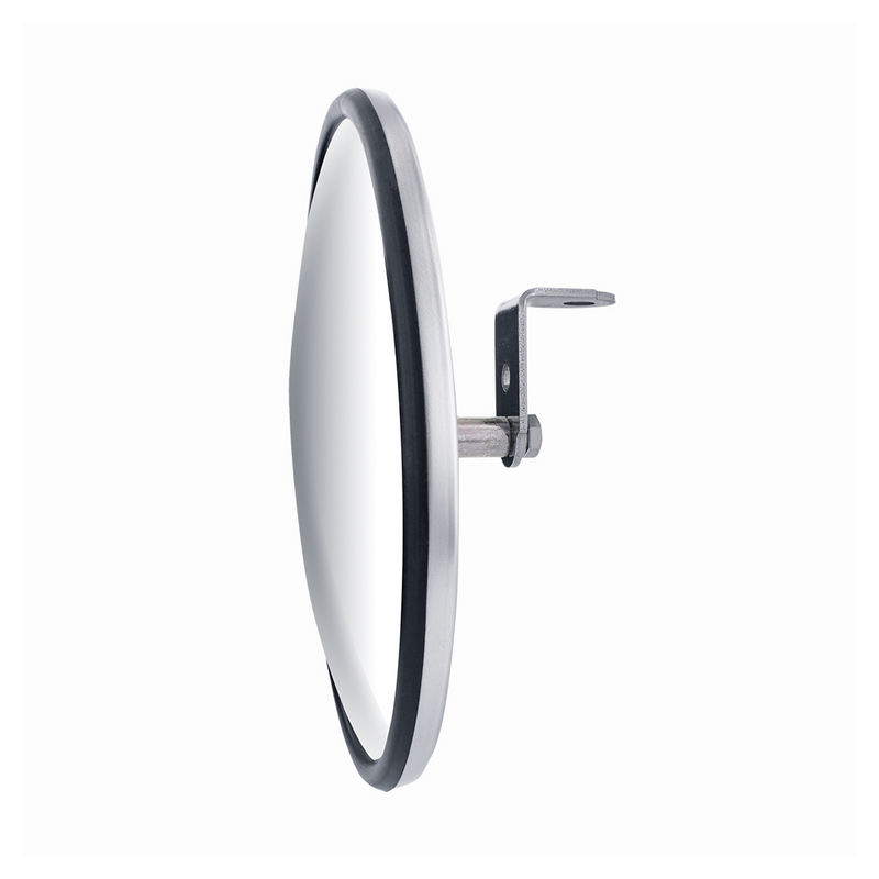 7-1/2" Stainless Steel Convex Mirror With Centered Mounting Stud