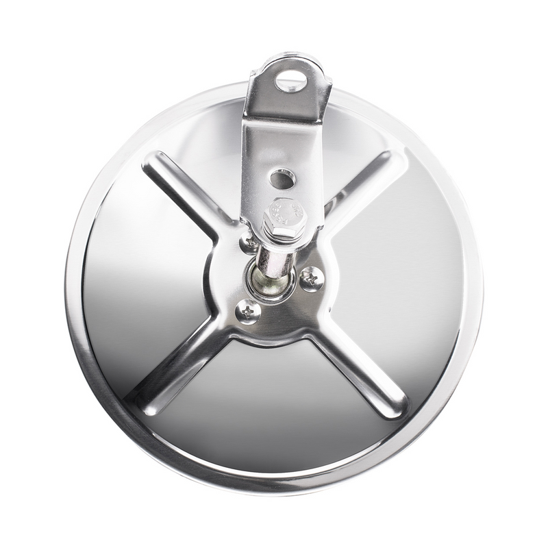 7-1/2" Stainless Steel Convex Mirror With Centered Mounting Stud