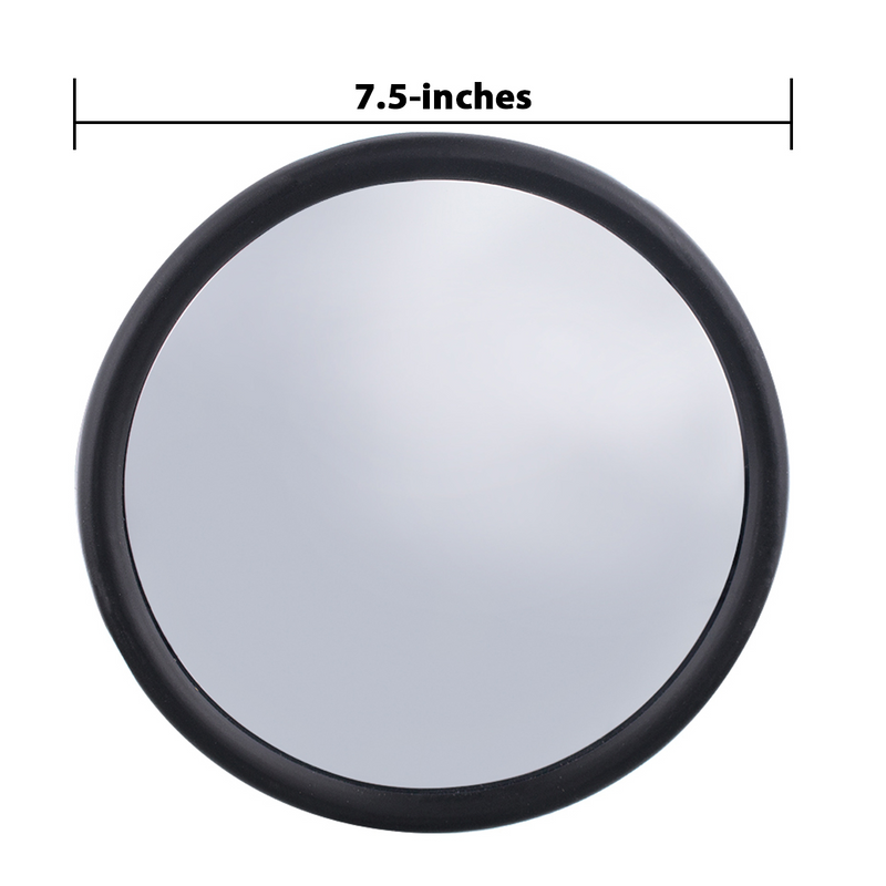 7-1/2" Stainless Steel Convex Mirror With Centered Mounting Stud