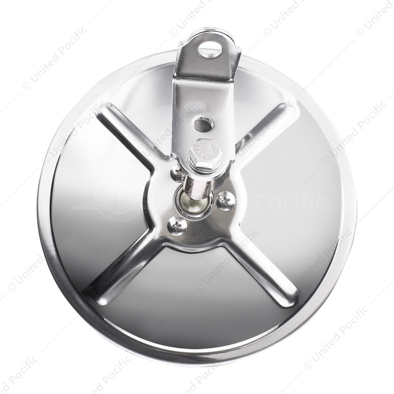 Espejo convexo de acero inoxidable de 8-1/2" con perno de montaje centrado