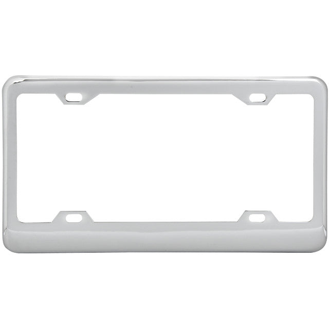 60050 License Plate Frame w/ 4 Holes & Wide Bottom