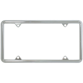 60061 Chrome Zinc License Plate Frame w/ 4 Holes